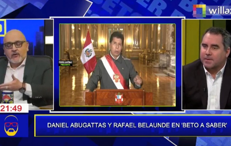 Rafael Belaúnde: Dejar el futuro del Perú en manos de gente tan corrupta es muy peligroso