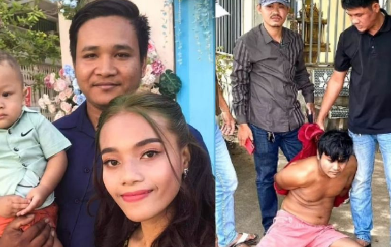 Portada: Camboya: hombre asesina a su esposa frente a su bebé y se pasea en moto con la cabeza
