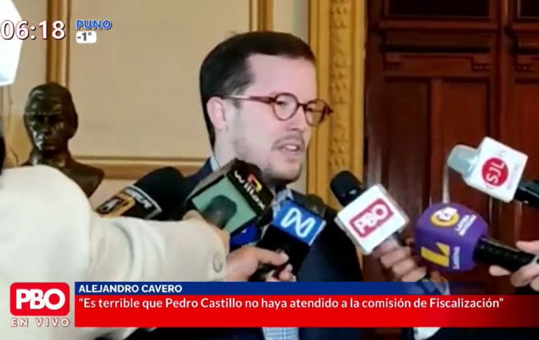 Portada: Alejandro Cavero sobre Pedro Castillo: "Debería ser el primer interesado en aclarar"