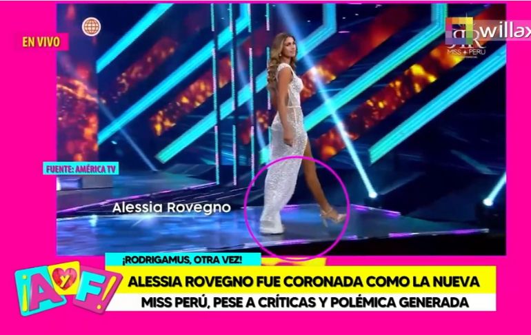 Alessia Rovegno: ¿qué pasó con sus pies en pleno desfile en vestido de noche?