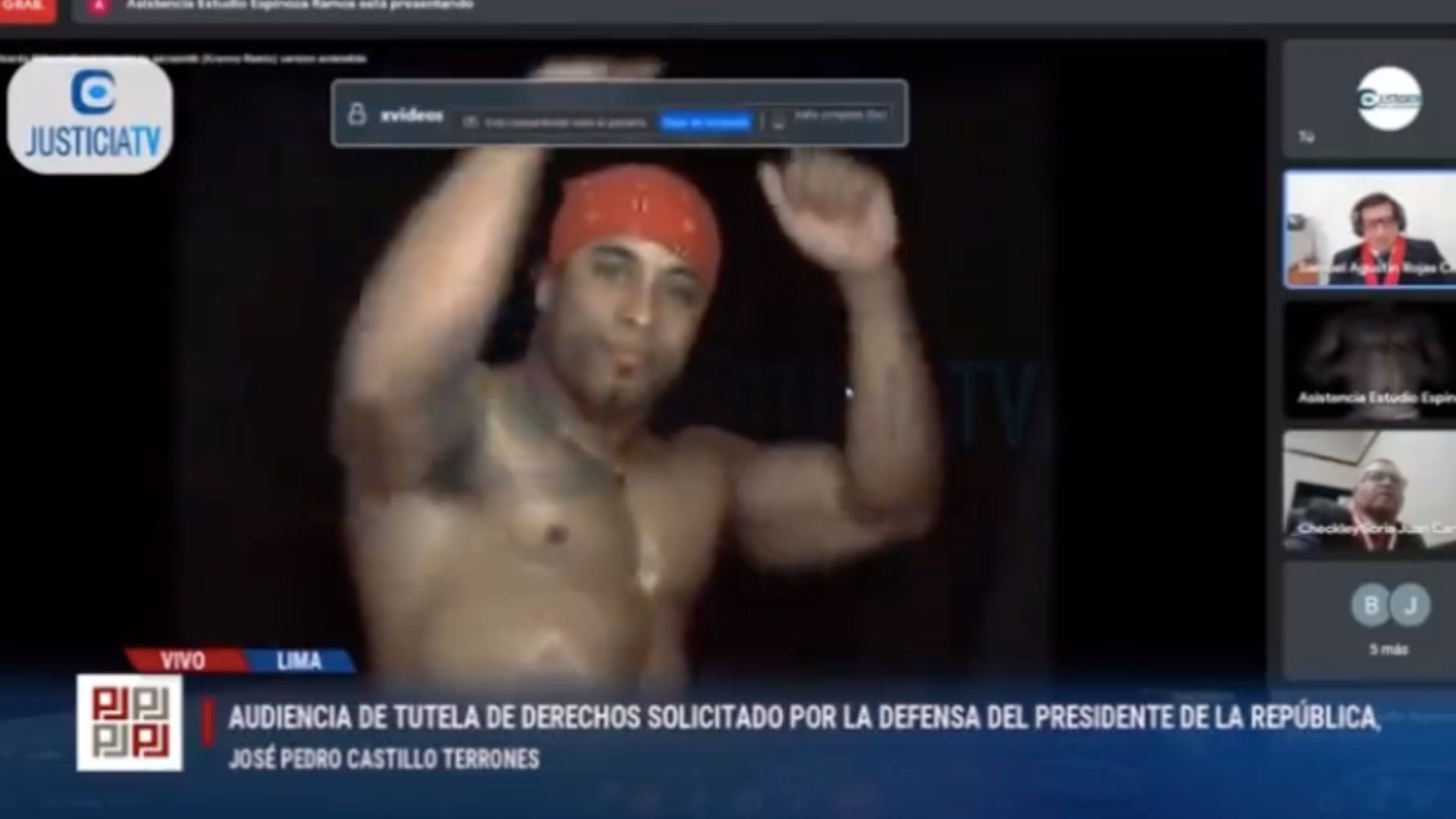 Filtran video de stripper Ricardo Milos bailando en audiencia virtual de Pedro Castillo