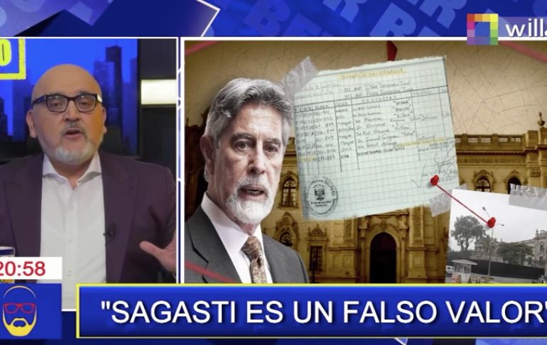 Beto Ortiz: "Francisco Sagasti entró a Palacio de Gobierno como un ladrón" [VIDEO]