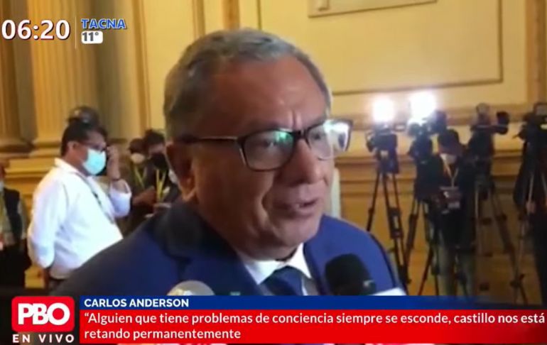Carlos Anderson: "El presidente Pedro Castillo nos está retando a que lo echemos"