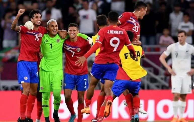 Costa Rica venció 1-0 a Nueva Zelanda y clasificó al Mundial de Qatar 2022
