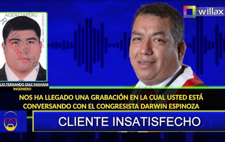 Portada: Darwin Espinoza tenía injerencia en el Ministerio de Producción, según audio revelado en Beto a Saber