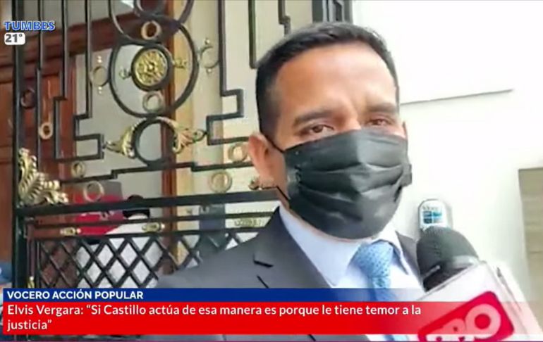 Portada: Elvis Vergara sobre Pedro Castillo: "Si actúa de esa manera, es porque algo de temor tiene"