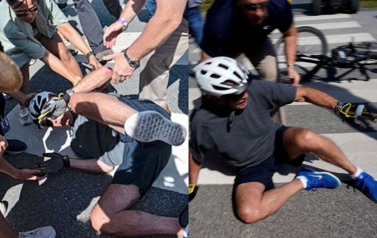 Estados Unidos: Joe Biden se cae de bicicleta durante paseo por la playa