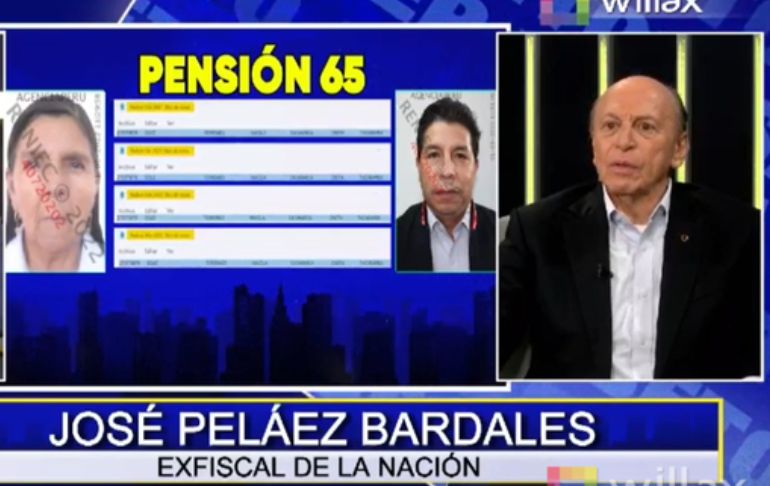Peláez Bardales sobre Pensión 65 a los padres de Castillo: "Fiscalía debería haber iniciado una investigación al Midis"