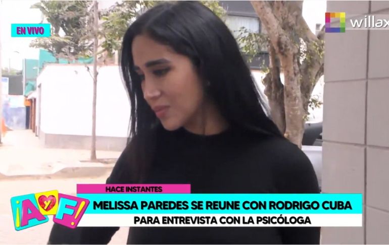 Melissa Paredes y Rodrigo Cuba se reúnen con psicóloga tras denuncias