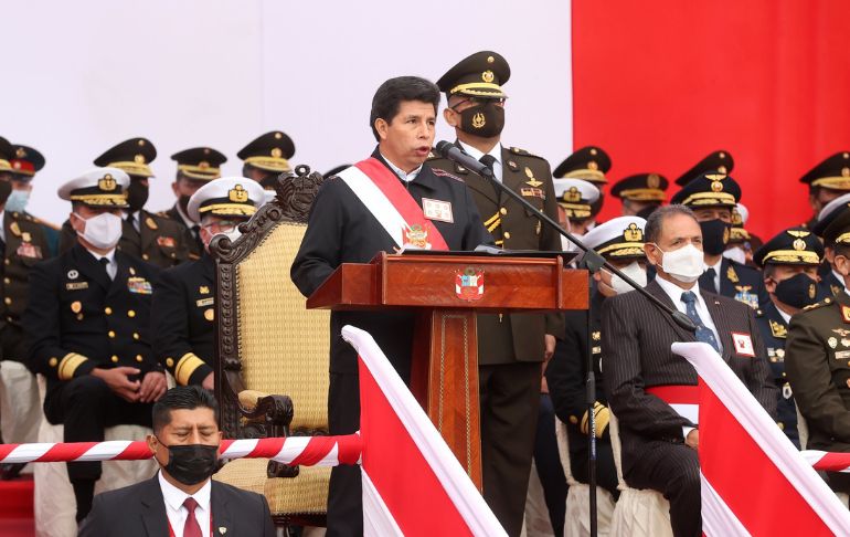 Pedro Castillo: "Nuestras Fuerzas Armadas garantizan la defensa de la soberanía nacional"
