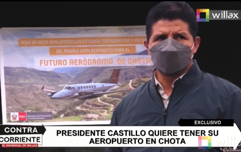 ¡A puertas cerradas! Pedro Castillo inspeccionó el terreno donde se construiría el aeropuerto de Chota [VIDEO]