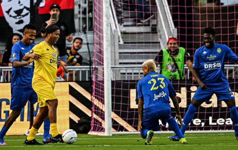 Miami: Ronaldinho, Roberto Carlos, Vinicius y Rivaldo brindaron un recital de fútbol