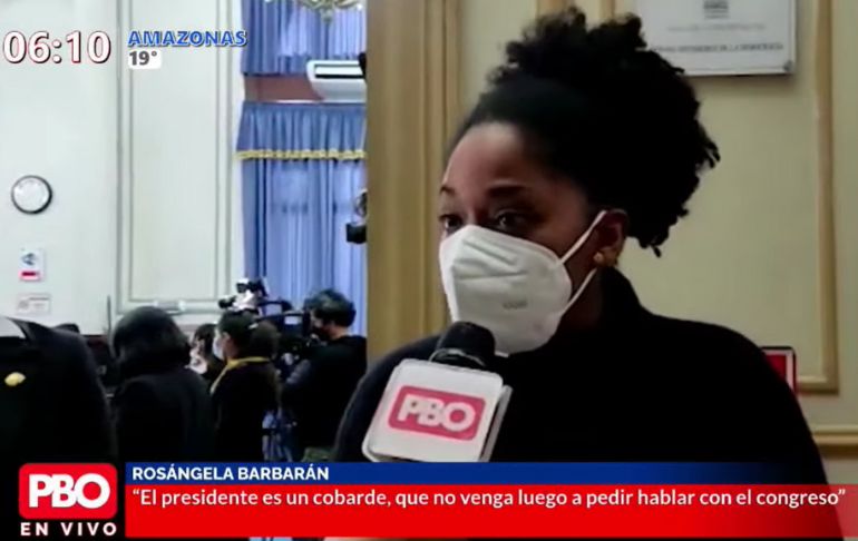 Portada: Rosangella Barbarán sobre Pedro Castillo: "Cuando se trata de dar respuestas, siempre se calla"