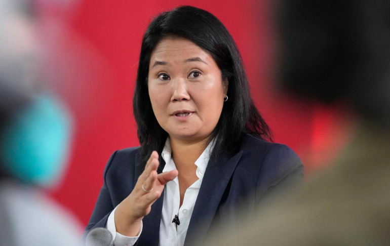 Keiko Fujimori pide la renuncia del presidente Pedro Castillo