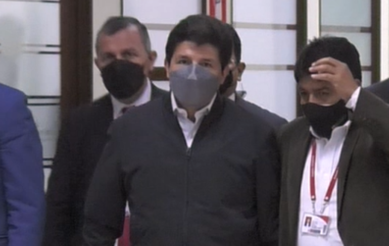 Pedro Castillo acudió a declarar ante fiscal de la Nación Pablo Sánchez