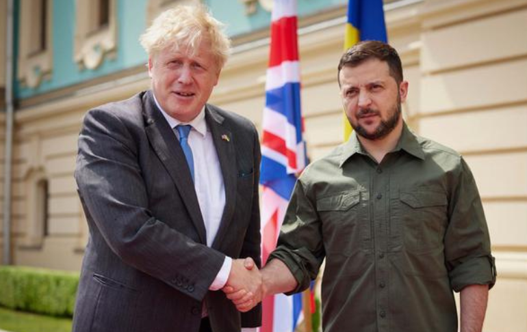 Ucrania: Boris Johnson se reúne con Volodímir Zelenski