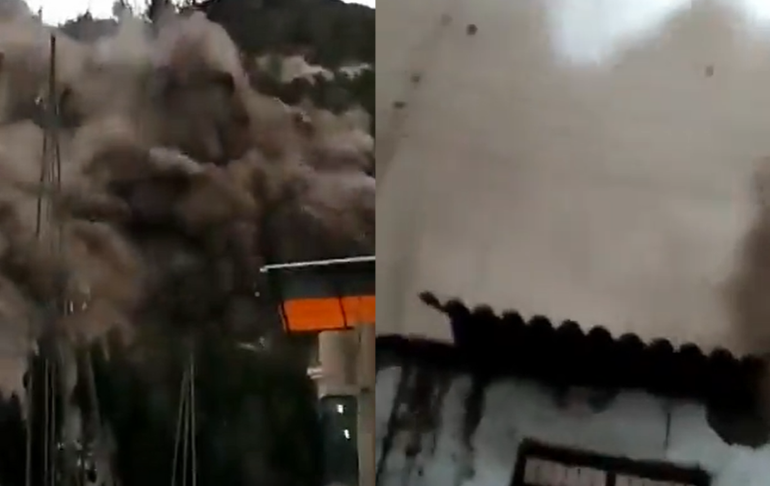 Portada: Áncash: Deslizamiento de cerro en Chavín de Huántar afectó más de 100 viviendas y deja un muerto