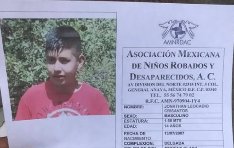 México: “Me metí en un problema, papá” fue el último mensaje de un niño antes de desaparecer