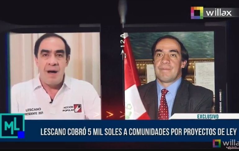 Portada: Yonhy Lescano cobró 5 mil soles por presentar proyecto de ley [VIDEO]