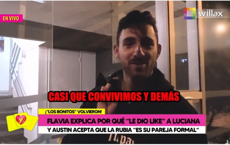 Austin Palao sobre su romance con Flavia Laos: "Casi que convivimos"