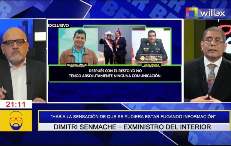 Portada: Senmache sobre fuga de Silva, Pacheco y Vásquez: "El ministro no busca a nadie, da políticas de Estado"