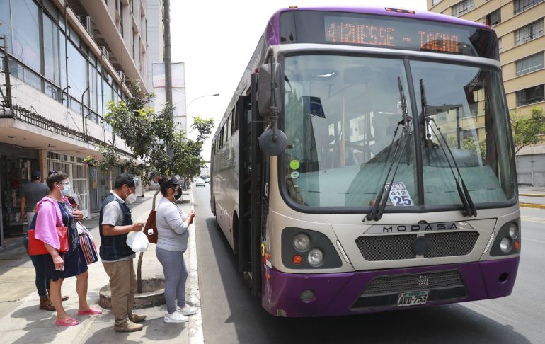 Corredores complementarios suspenden sus servicios desde mañana, martes 26 de julio