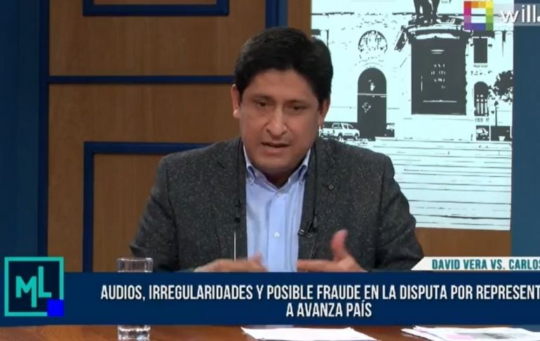 David Vera: Hubo un fraude interno que favoreció directamente a Carlos Bruce