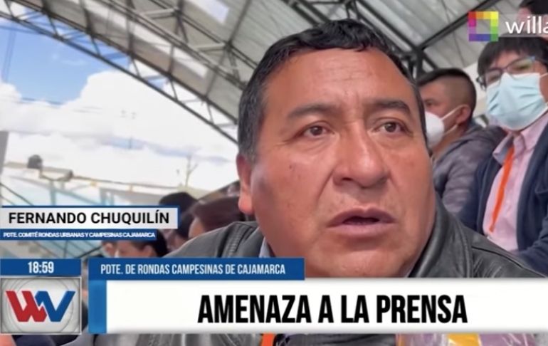 Portada: Presidente de ronderos justifica secuestro y amenaza a la prensa: "Esto es poco, aquí viene más" [VIDEO]