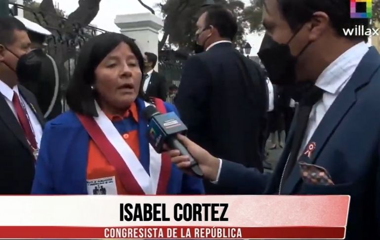 Isabel Cortez dice que no sabe sobre investigaciones fiscales contra Pedro Castillo