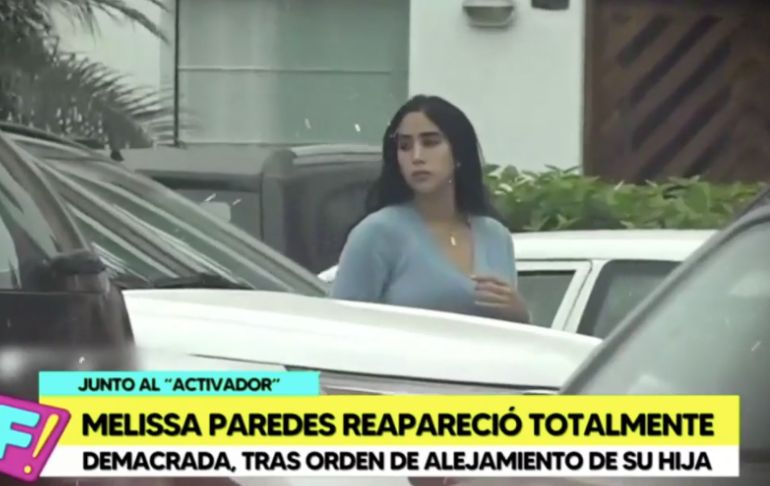 Melissa Paredes aparece totalmente demacrada tras orden de alejamiento de su hija