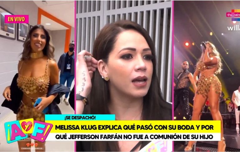 Melissa Klug sobre Yahaira Plasencia en Premios Juventud: "No veo lo que no me importa"