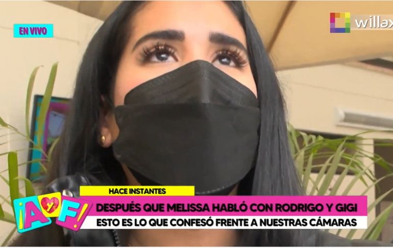 Melissa Paredes pide intervención de las autoridades: "Si mi hija corre peligro, que tomen las medidas necesarias"