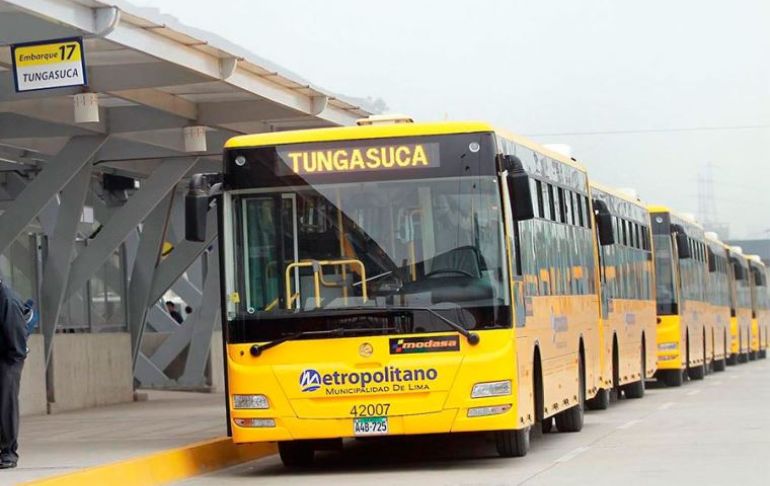 Metropolitano modifica su tarifario: conoce cuánto cobrará desde el 16 de julio