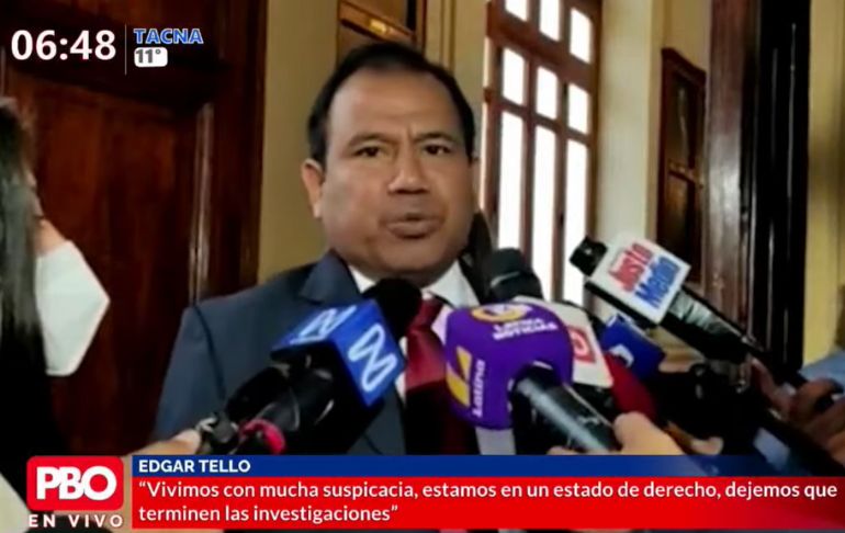 Edgar Tello sobre cuñada de Pedro Castillo: "Sobre la conclusión que determinen las autoridades podremos comentar"