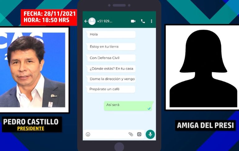 Pedro Castillo pactaba encuentro con amiga cariñosa en plena tragedia por terremoto en Amazonas [CHATS]