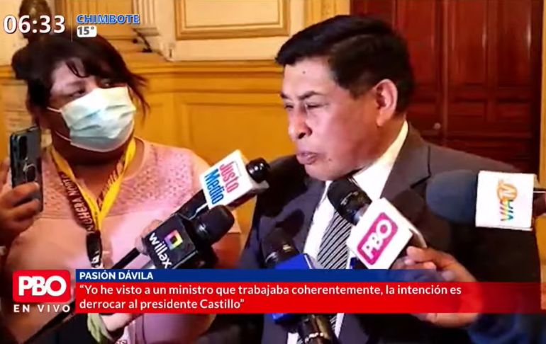 Pasión Dávila tras censura al ministro del Interior: "La intención es derrocar a Pedro Castillo"