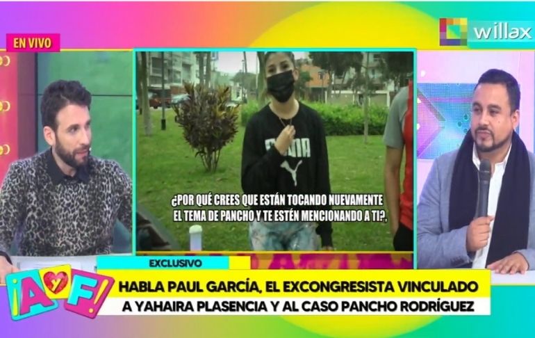 Portada: Excongresista Paul García niega haber impedido ingreso de Pancho Rodríguez