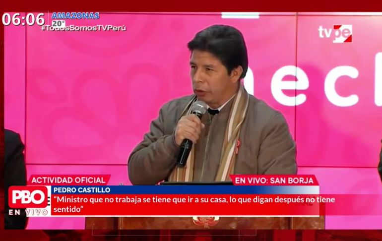 Pedro Castillo sobre Mariano González: "Cuando tengan algo que decir, no esperen a salir de la gestión"