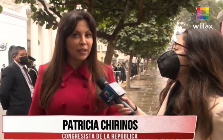 Patricia Chirinos: "Lo único que espero de Pedro Castillo es que renuncie"