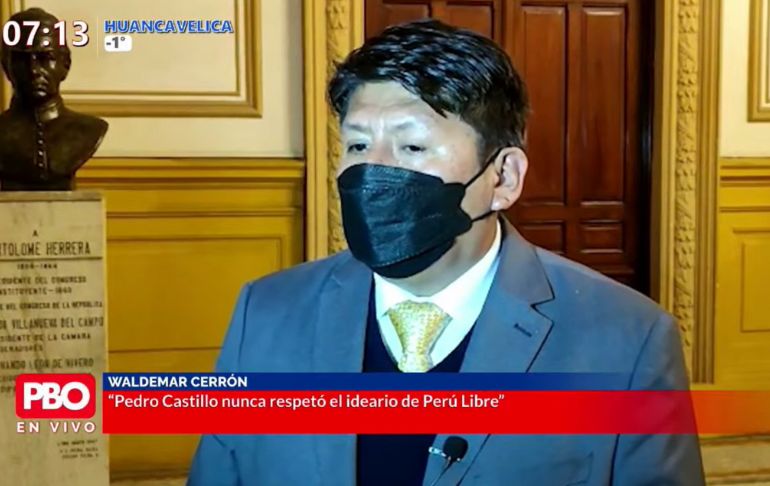 Portada: Waldemar Cerrón sobre Pedro Castillo: "Nunca respetó el ideario de Perú Libre"