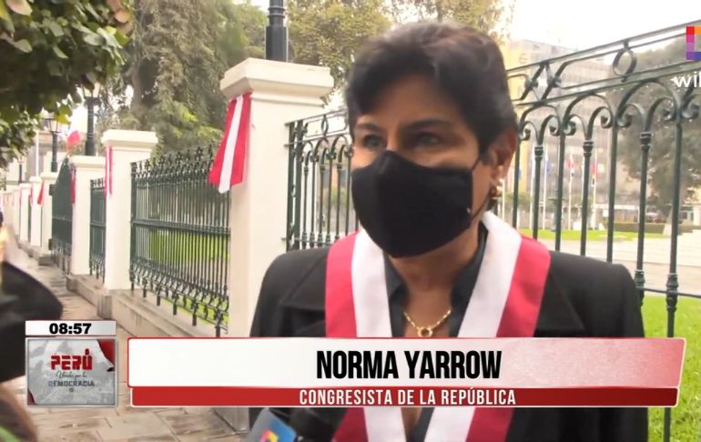 Portada: Norma Yarrow sobre Pedro Castillo: "Ojalá que la sorpresa que anuncie sea su renuncia"