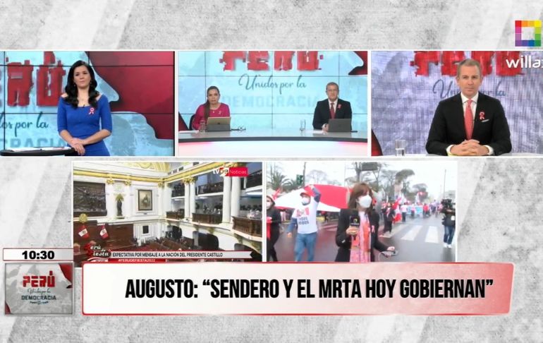 Augusto Thorndike: Sendero Luminoso y el MRTA hoy gobiernan el Perú