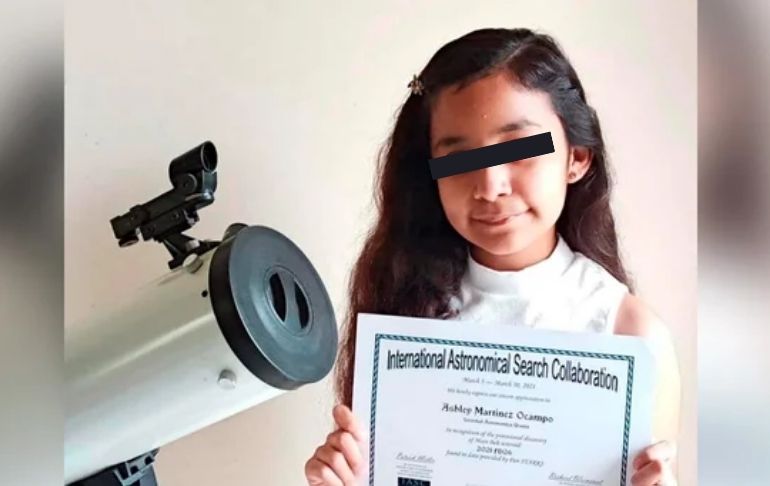 Portada: Ashley Martínez se convierte en la primera niña mexicana que descubre un asteroide