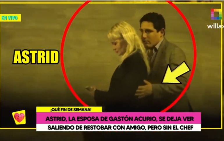 Astrid Gutsche, esposa de Gastón Acurio, es captada saliendo de restobar con amigo