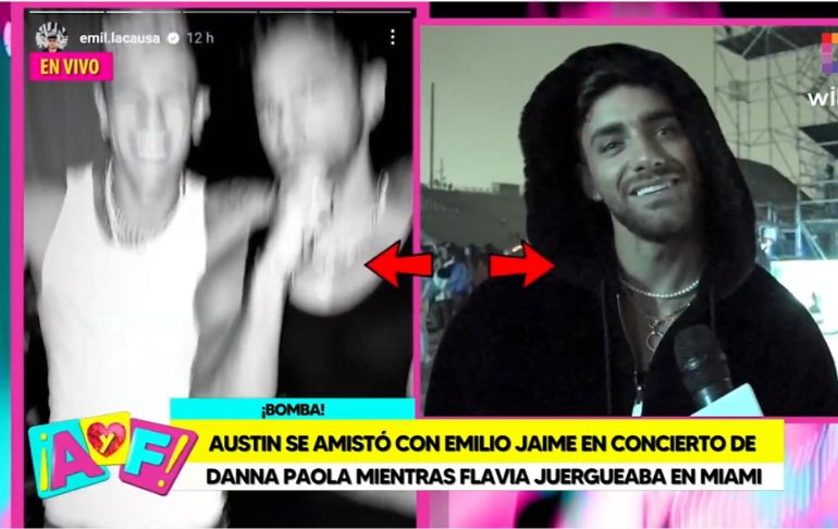 Austin Palao y Emilio Jaime asistieron juntos al concierto de Danna Paola en Lima