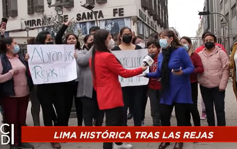 Portada: Comerciantes afectados por las rejas alrededor del Centro de Lima [VIDEO]