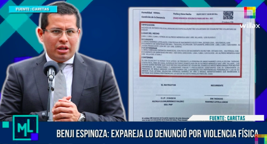 Benji Espinoza: abogado de Pedro Castillo fue denunciado por su expareja por violencia física