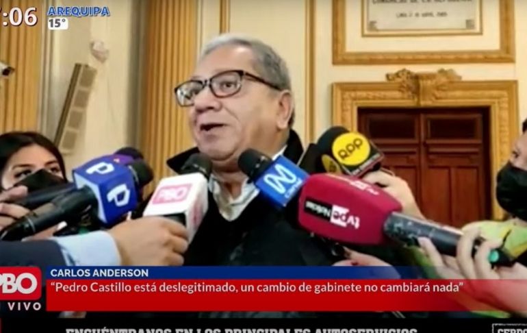 Carlos Anderson: "El presidente perdió credibilidad hace mucho tiempo"