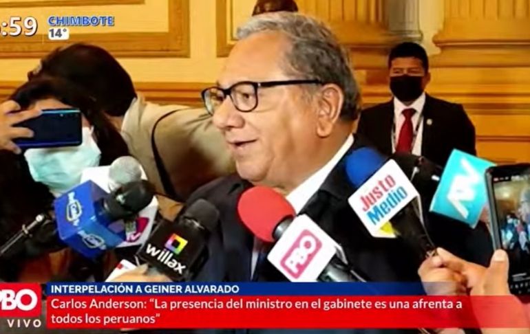 Portada: Carlos Anderson: "La presencia de Geiner Alvarado en el Gabinete Ministerial es una afrenta al país"