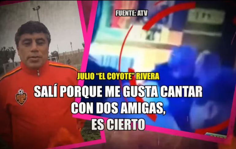 Coyote Rivera se defiende tras ampay: "Salí porque me gusta cantar, con dos amigas"